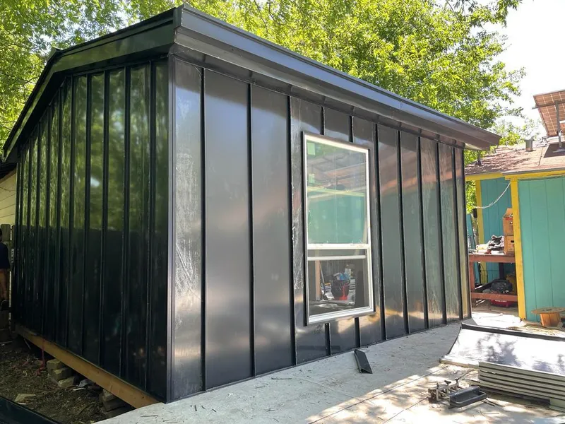 Black standing seam metal wall panels for Metal Roof Installation in West Palm Beach