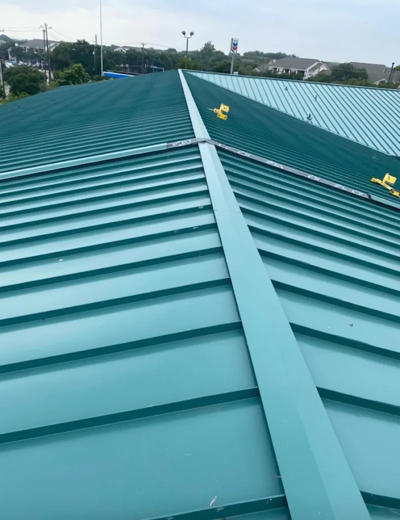 Green commercial metal roof ridge and valley for Metal Roof Repair in West Palm Beach